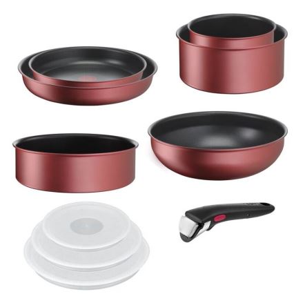 Tefal - Σετ μαγειρικών σκευών 10 τεμ. INGENIO DAILY CHEF σε χάλκινο χρώμα