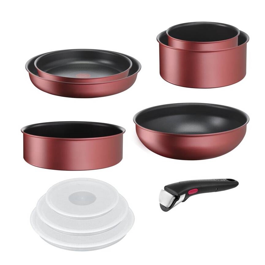 Tefal - Σετ μαγειρικών σκευών 10 τεμ. INGENIO DAILY CHEF σε χάλκινο χρώμα