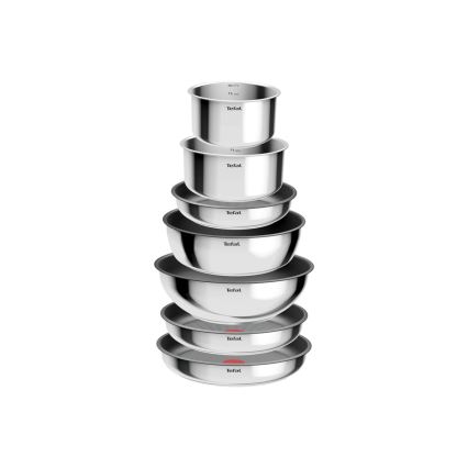 Tefal - Σετ μαγειρικών σκευών 15 τεμ. INGENIO COOK από ανοξείδωτο ατσάλι