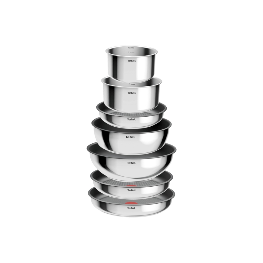 Tefal - Σετ μαγειρικών σκευών 15 τεμ. INGENIO COOK από ανοξείδωτο ατσάλι
