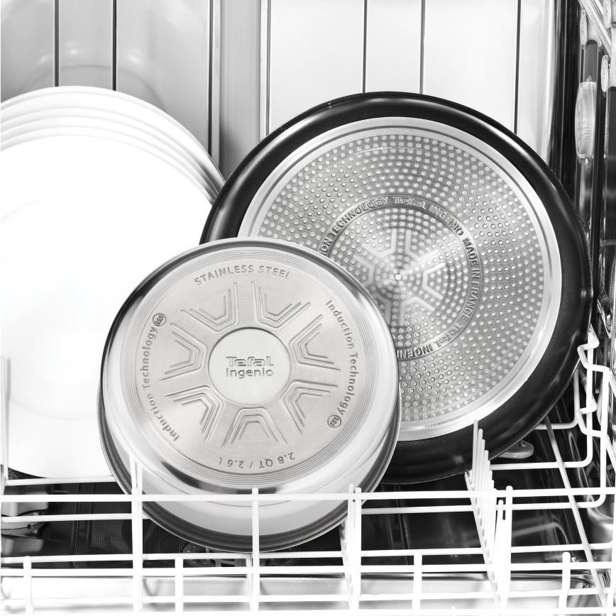 Tefal - Σετ 6 τεμαχίων μαγειρικών σκευών INGENIO COOK, από ανοξείδωτο ατσάλι