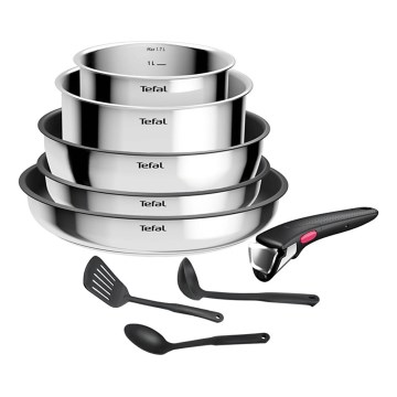 Tefal - Σετ μαγειρικών σκευών INGENIO COOK, 9 τεμ., από ανοξείδωτο ατσάλι