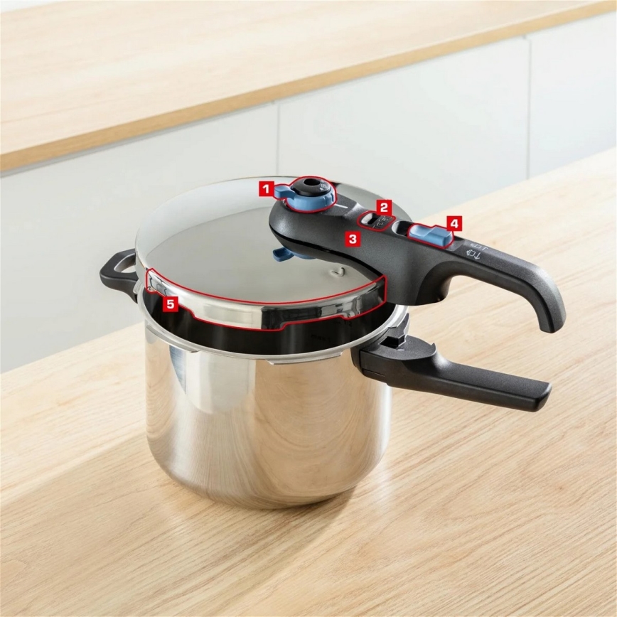 Tefal - Pressure cooker 4 l SECURE TRENDY ανοξείδωτο ατσάλι
