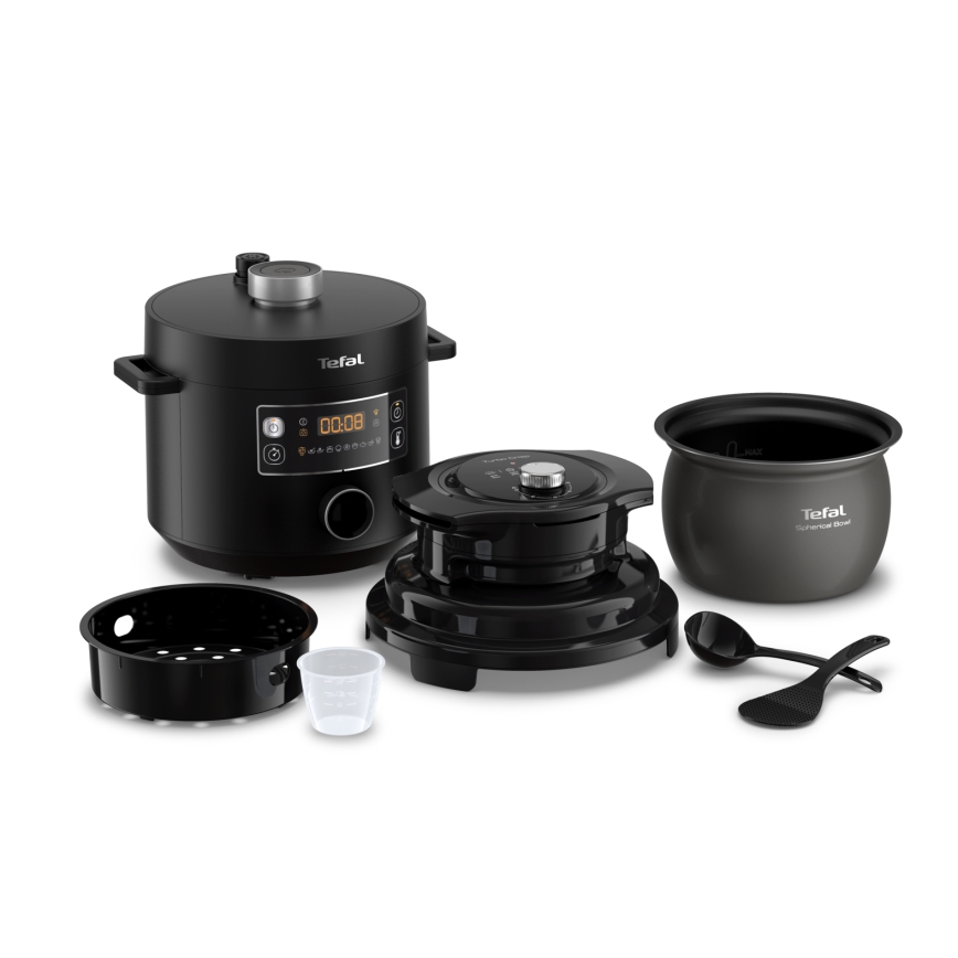 Tefal - Πολυλειτουργική ηλεκτρική χύτρα ταχύτητας 7,6 l 1200W/230V μαύρη