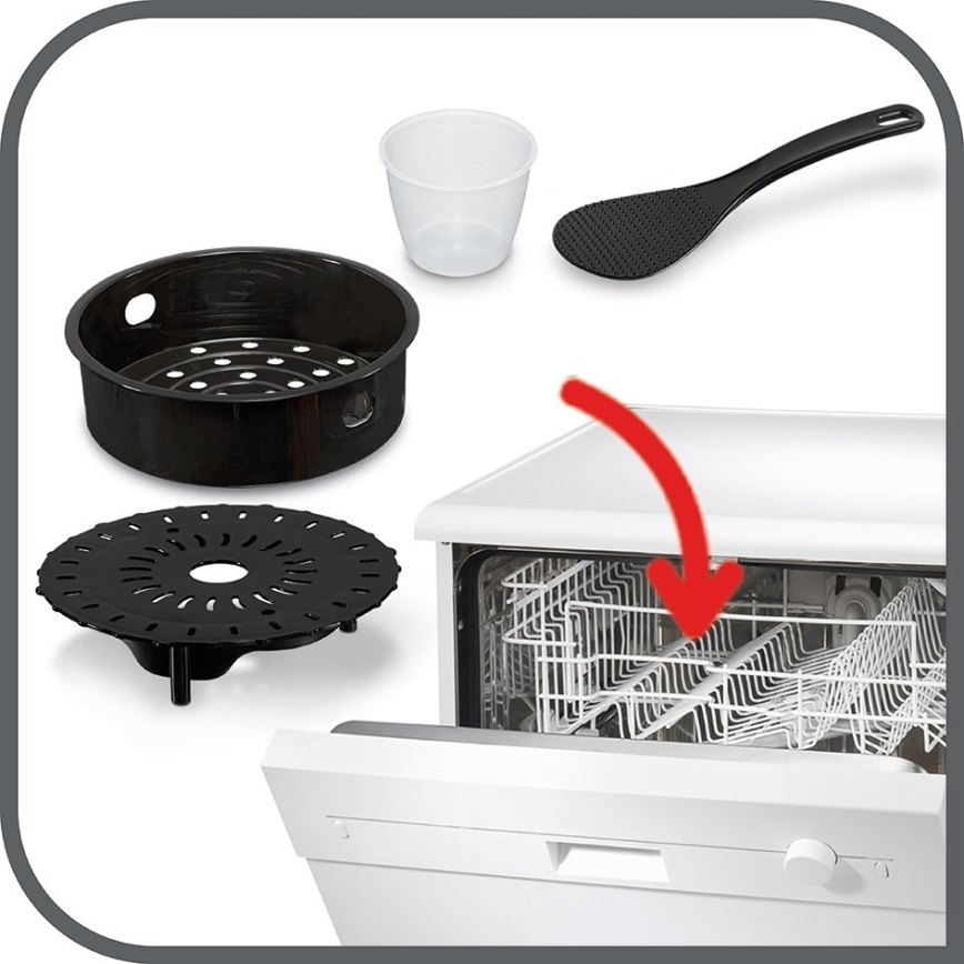 Tefal - Πολυλειτουργική ηλεκτρική χύτρα ταχύτητας ALL IN ONE POT 1100W/230V ματ χρώμιο/μαύρο