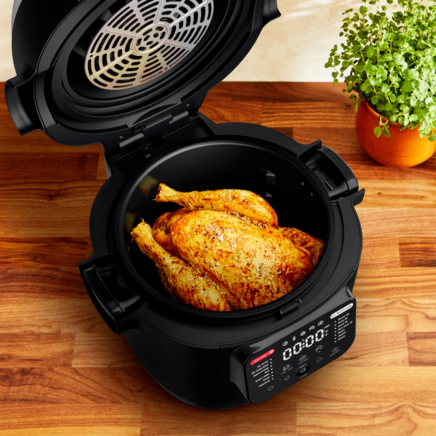 Tefal - Πολυλειτουργική κατσαρόλα και αεροφριτέζα 2-σε-1 MULTICOOK ACTIFRY 1334W/230V 6 l