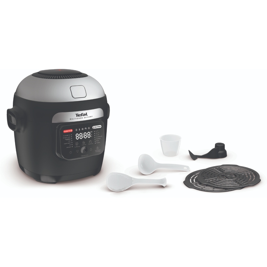 Tefal - Πολυλειτουργική κατσαρόλα και αεροφριτέζα 2-σε-1 MULTICOOK ACTIFRY 1334W/230V 6 l