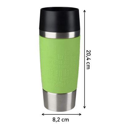 Tefal - Ποτήρι ταξιδιού 360 ml TRAVEL MUG ανοξείδωτο/πράσινο
