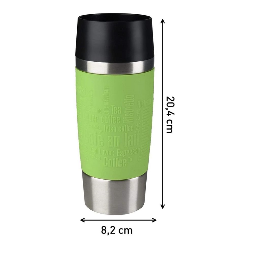 Tefal - Ποτήρι ταξιδιού 360 ml TRAVEL MUG ανοξείδωτο/πράσινο