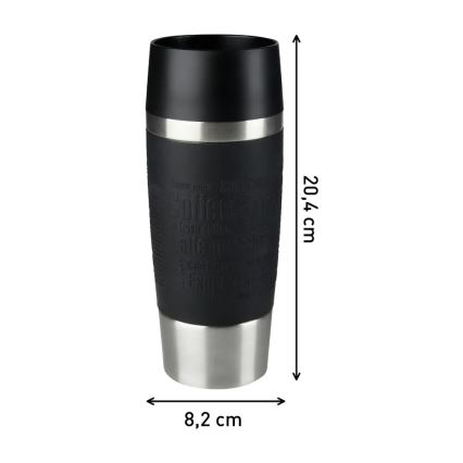 Tefal - Κούπα ταξιδιού 360 ml TRAVEL MUG ανοξείδωτο/μαύρο
