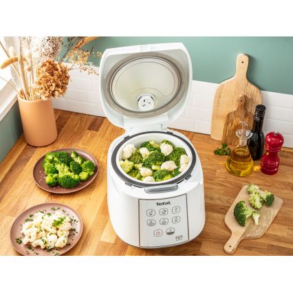 Tefal - Ρυζιέρα 8 σε 1 EASY COOK 750W/230V 5 l λευκή
