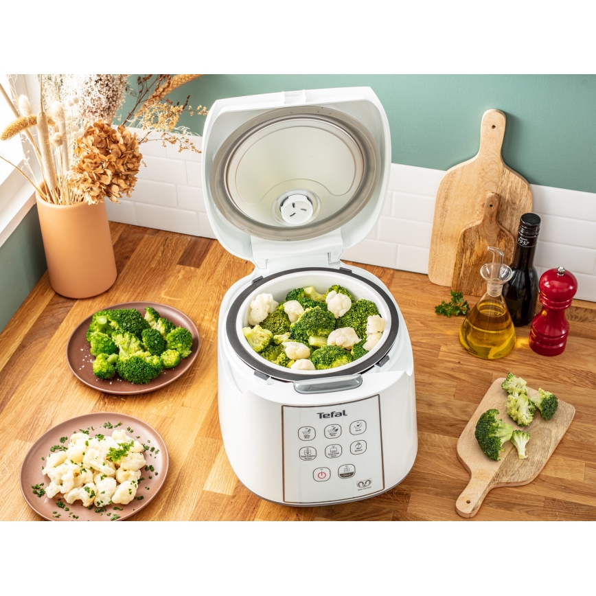 Tefal - Ρυζιέρα 8 σε 1 EASY COOK 750W/230V 5 l λευκή