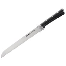 Tefal - Stainless steel bread knife ICE FORCE 20 cm χρώμιο/μαύρο