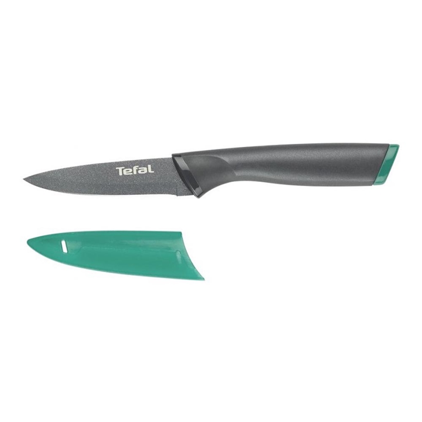 Tefal - Stainless steel carving knife FRESH KITCHEN 9 cm γκρι/πράσινο