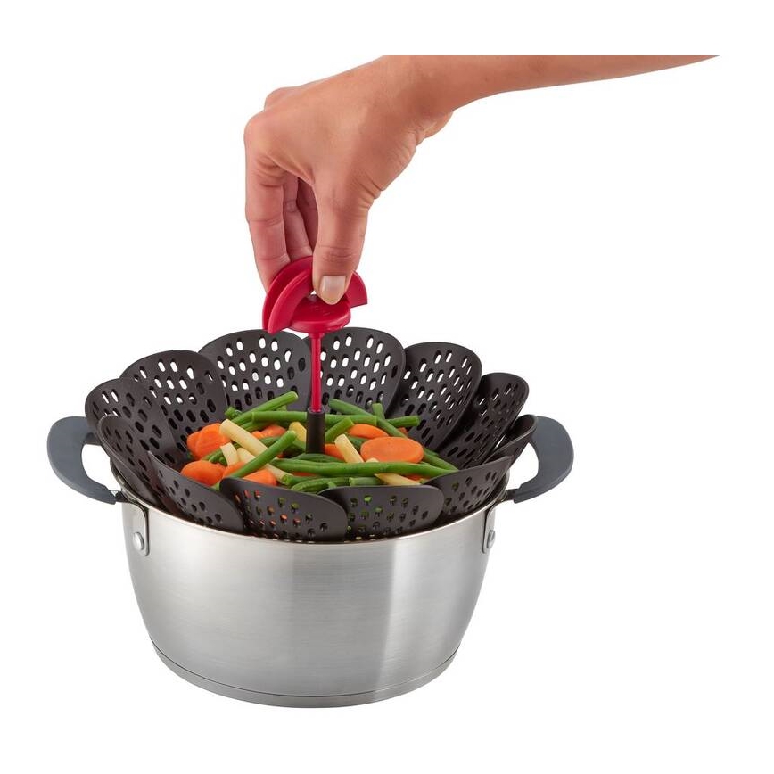 Tefal - Steaming basket INGENIO μαύρο/κόκκινο