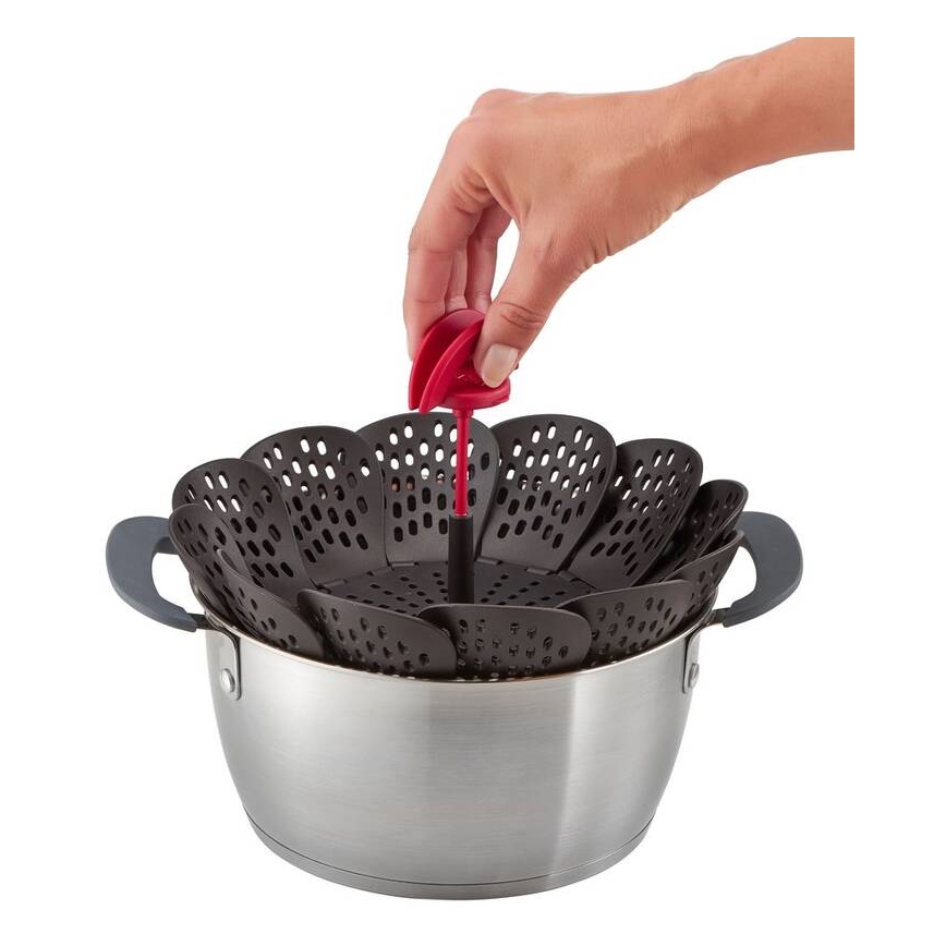 Tefal - Steaming basket INGENIO μαύρο/κόκκινο