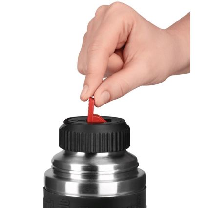 Tefal - Thermos με ένα mug 1 l SENATOR ανοξείδωτο ατσάλι/μαύρο