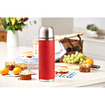 Tefal - Thermos με ένα mug 1 l SENATOR ανοξείδωτο ατσάλι/κόκκινο