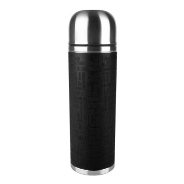 Tefal - Thermos με ένα mug 1 l SENATOR ανοξείδωτο ατσάλι/μαύρο