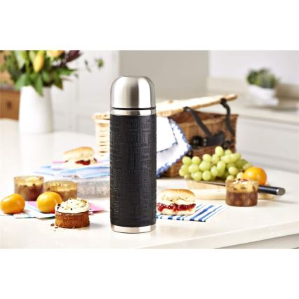 Tefal - Thermos με ένα mug 1 l SENATOR ανοξείδωτο ατσάλι/μαύρο