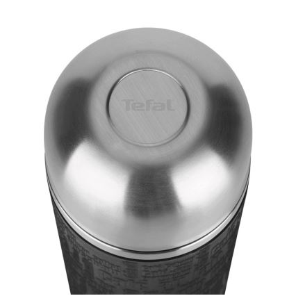 Tefal - Thermos με ένα mug 1 l SENATOR ανοξείδωτο ατσάλι/μαύρο