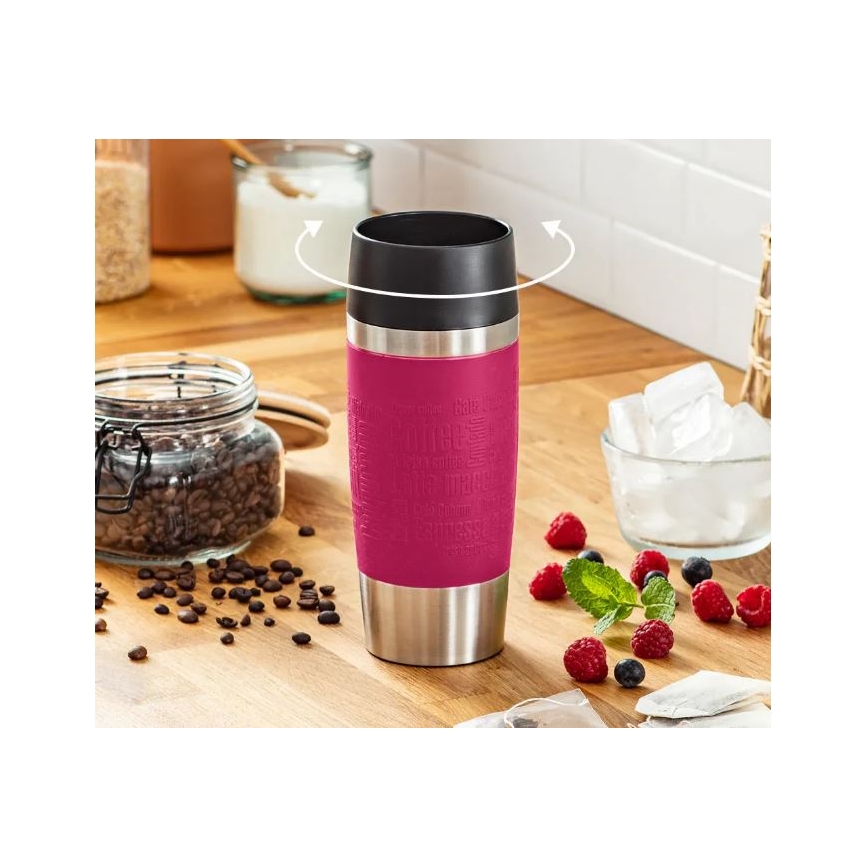 Tefal - Travel mug 360 ml TRAVEL MUG ανοξείδωτο ατσάλι/ροζ
