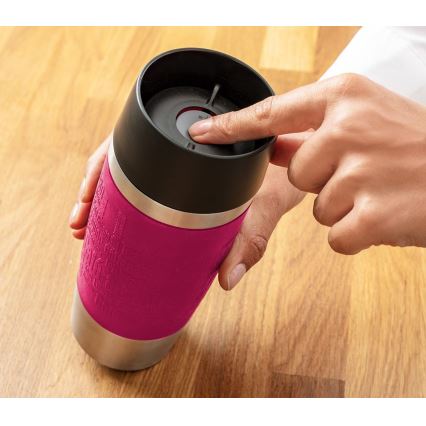 Tefal - Travel mug 360 ml TRAVEL MUG ανοξείδωτο ατσάλι/ροζ