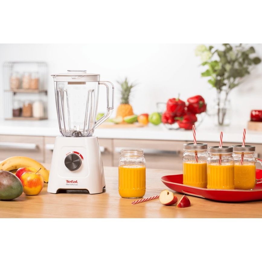 Tefal - Επιτραπέζιο μπλέντερ BLENDFORCE 600W/230V λευκό