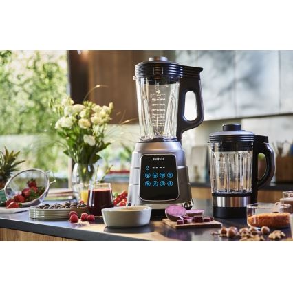 Tefal - Επιτραπέζιο μπλέντερ για μαγείρεμα HIGH SPEED ULTRABLEND BOOST 1300W/230V γκρι