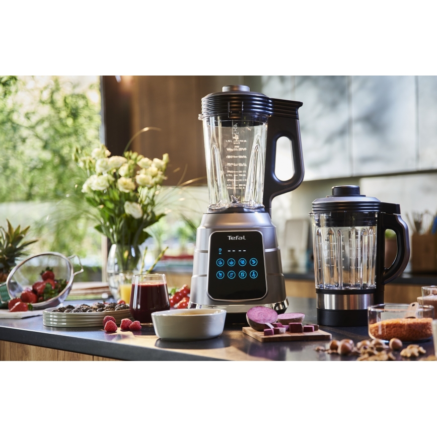Tefal - Επιτραπέζιο μπλέντερ για μαγείρεμα HIGH SPEED ULTRABLEND BOOST 1300W/230V γκρι