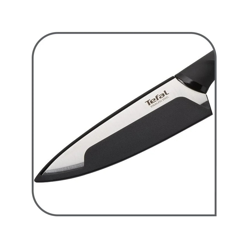 Tefal - Ανοξείδωτο μαχαίρι κουζίνας COMFORT 9 cm γυαλιστερό χρώμιο/μαύρο