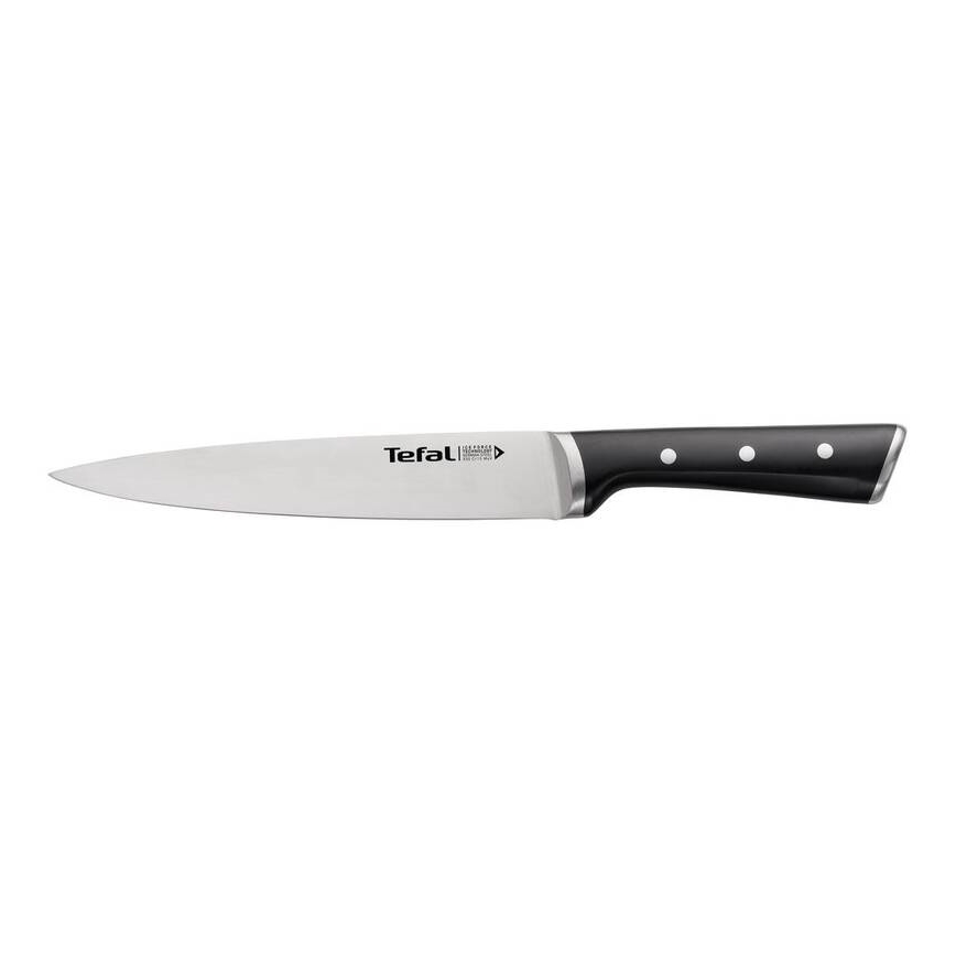Tefal - Ανοξείδωτο μαχαίρι κουζίνας ICE FORCE 20 cm γυαλιστερό χρώμιο/μαύρο