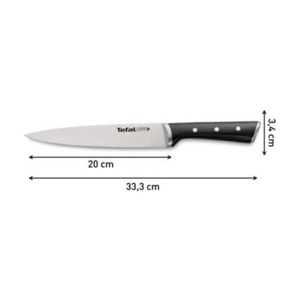 Tefal - Ανοξείδωτο μαχαίρι κουζίνας ICE FORCE 20 cm γυαλιστερό χρώμιο/μαύρο