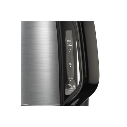 Tefal - Βραστήρας SUBITO 1,7l 2400W/230V ανοξείδωτο ατσάλι/μαύρο