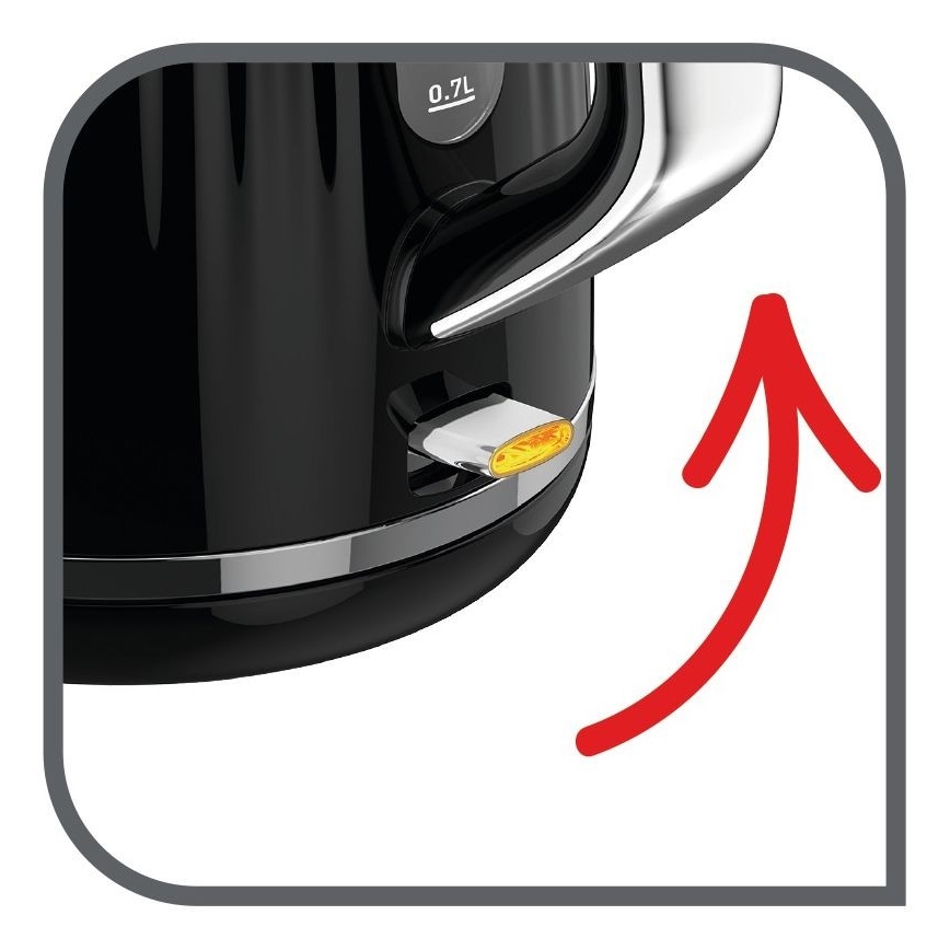 Tefal - Βραστήρας LOFT 1,7 l 2400W/230V μαύρο