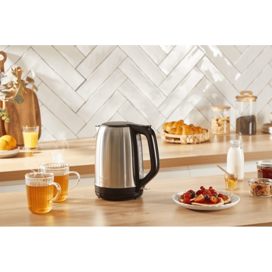 Tefal - Βραστήρας SUBITO 1,7l 2400W/230V ανοξείδωτο ατσάλι/μαύρο