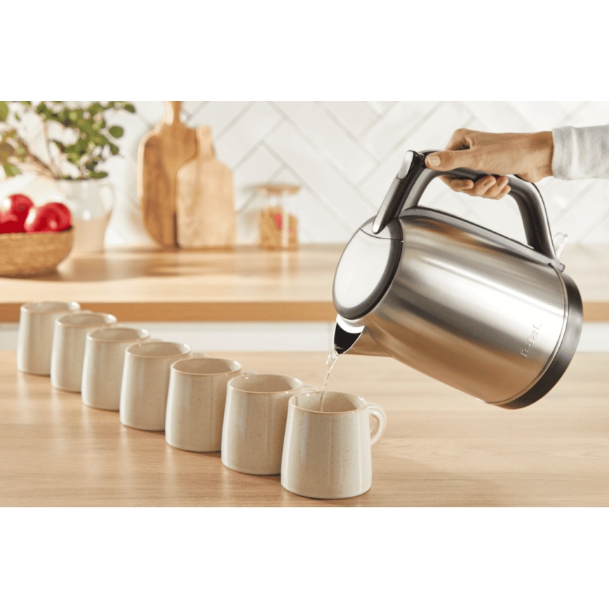 Tefal - Βραστήρας SUBITO 1,7l 2400W/230V ανοξείδωτο ατσάλι/μαύρο