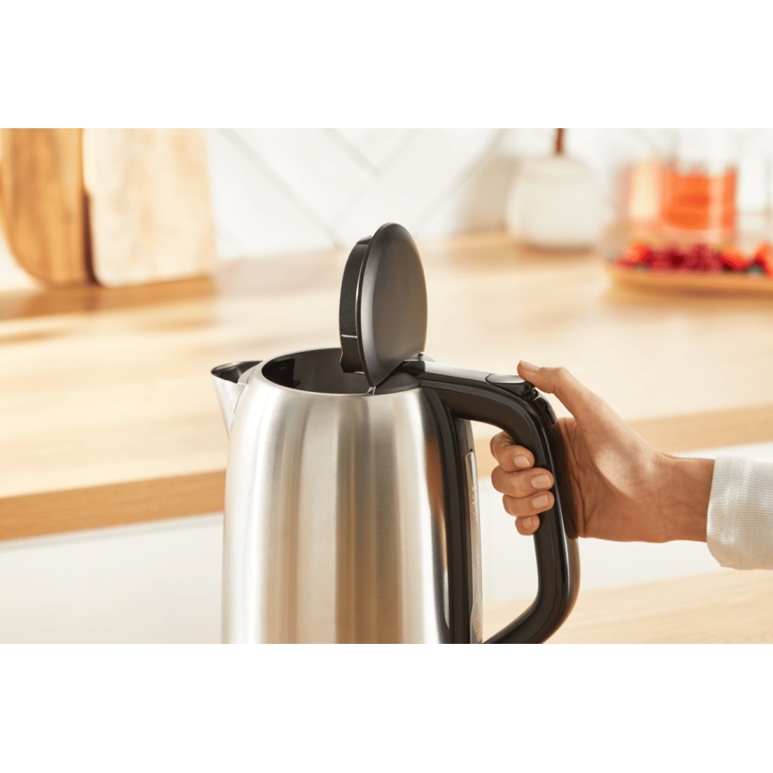 Tefal - Βραστήρας SUBITO 1,7l 2400W/230V ανοξείδωτο ατσάλι/μαύρο