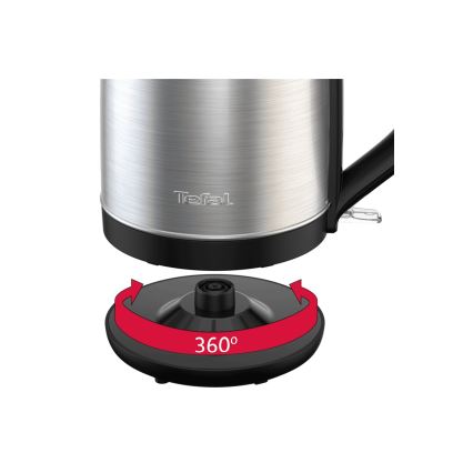Tefal - Βραστήρας SUBITO 1,7l 2400W/230V ανοξείδωτο ατσάλι/μαύρο
