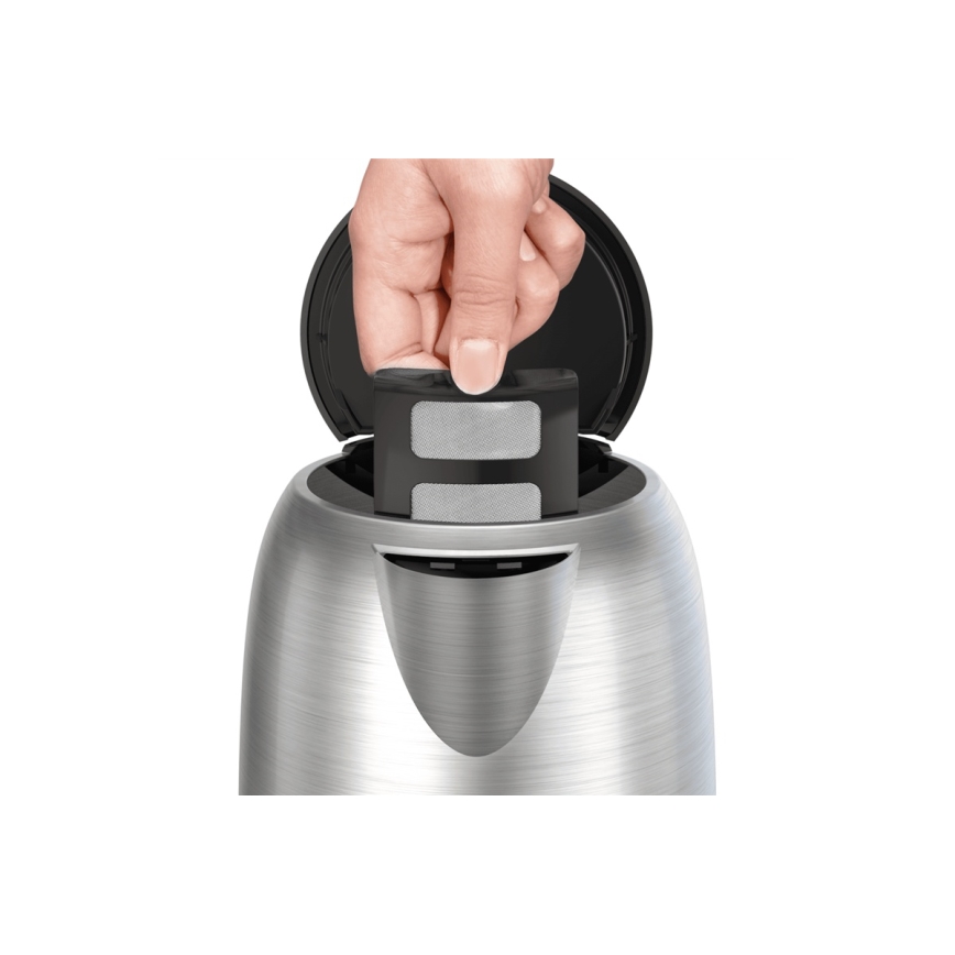Tefal - Βραστήρας SUBITO 1,7l 2400W/230V ανοξείδωτο ατσάλι/μαύρο