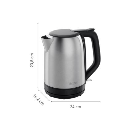 Tefal - Βραστήρας SUBITO 1,7l 2400W/230V ανοξείδωτο ατσάλι/μαύρο