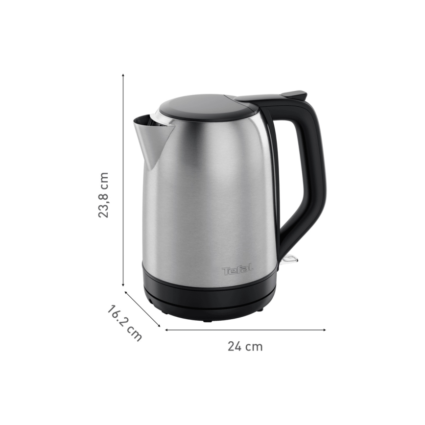 Tefal - Βραστήρας SUBITO 1,7l 2400W/230V ανοξείδωτο ατσάλι/μαύρο