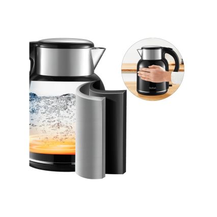 Tefal - Βραστήρας THERMO PROTECT XL 1,9l 1650W/230V ανοξείδωτο ατσάλι/μαύρο