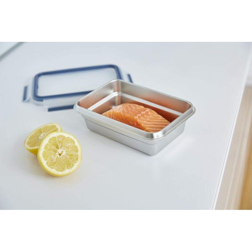 Tefal -Δοχείο αποθήκευσης 1,2 l MSEAL STEEL μπλε/ανοξείδωτο ατσάλι