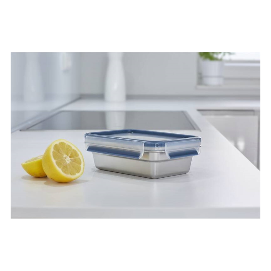 Tefal - Δοχείο αποθήκευσης 3 l MSEAL STEEL μπλε/ανοξείδωτο ατσάλι