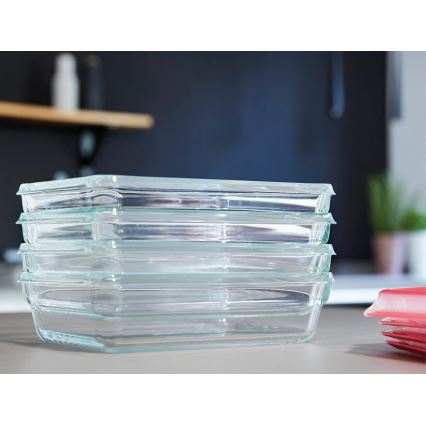 Tefal - Δοχείο τροφίμων 1,3 l MSEAL GLASS κόκκινο/γυαλί