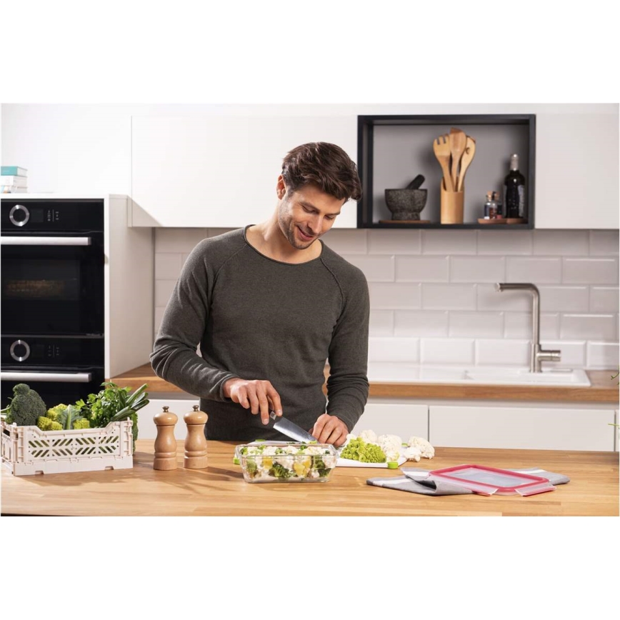 Tefal - Δοχείο τροφίμων 1,3 l MSEAL GLASS κόκκινο/γυαλί