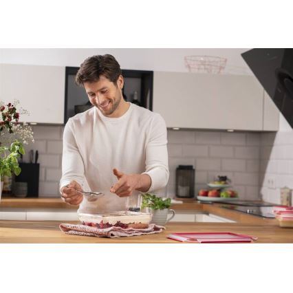 Tefal - Δοχείο τροφίμων 2 l MSEAL GLASS κόκκινο/γυαλί
