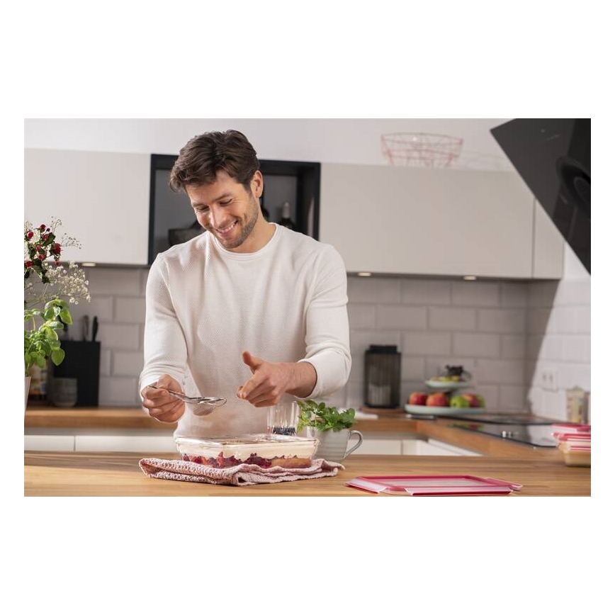 Tefal - Δοχείο τροφίμων 2 l MSEAL GLASS κόκκινο/γυαλί