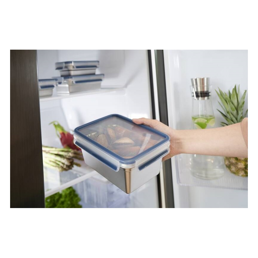 Tefal - Δοχείο αποθήκευσης  2 l MSEAL STEEL μπλε/ανοξείδωτο ατσάλι